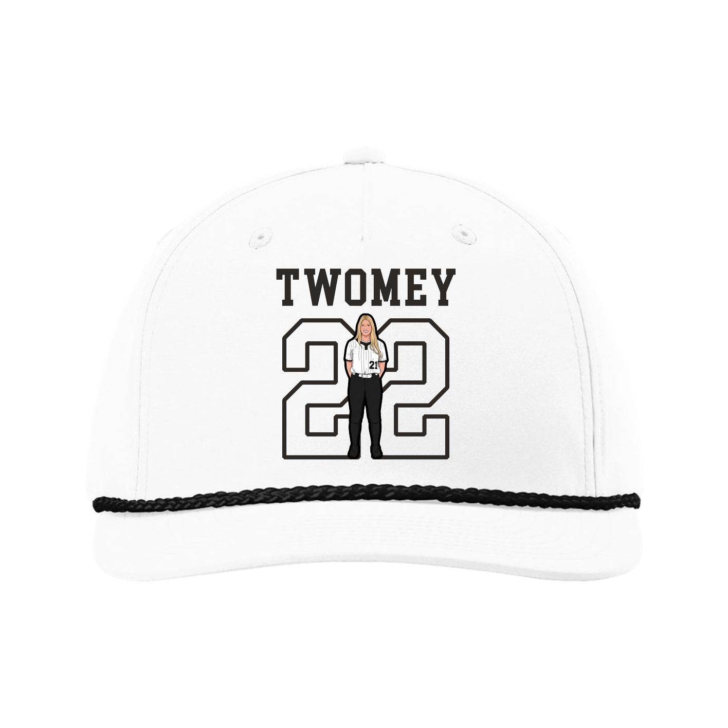 Five-Panel Classic Rope Cap — Shirsey in White