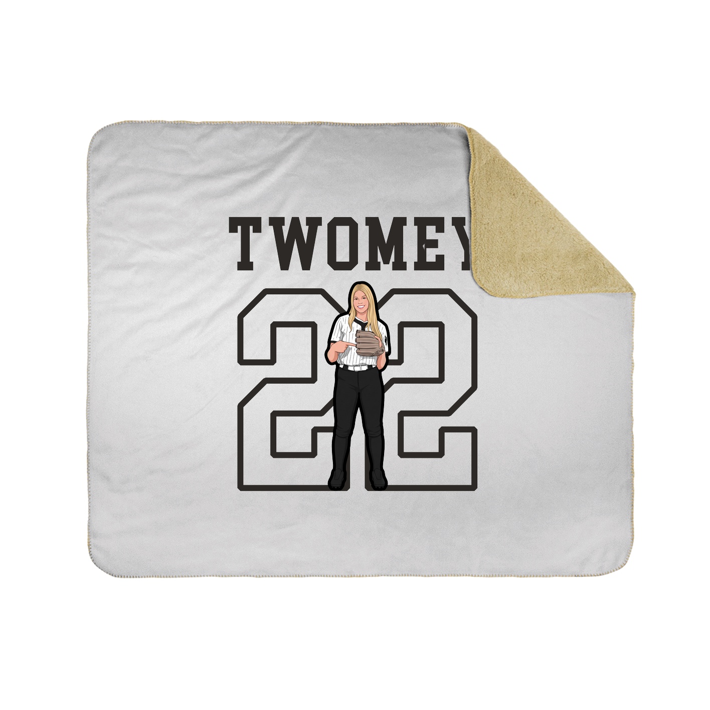 Throw Blanket — Shirsey in White