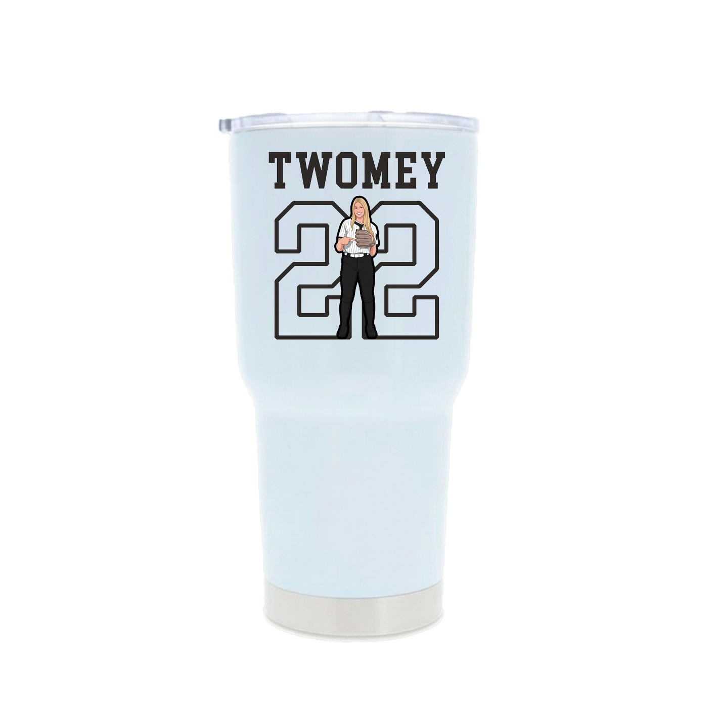 30oz Stainless Steel Tumbler — Shirsey in White