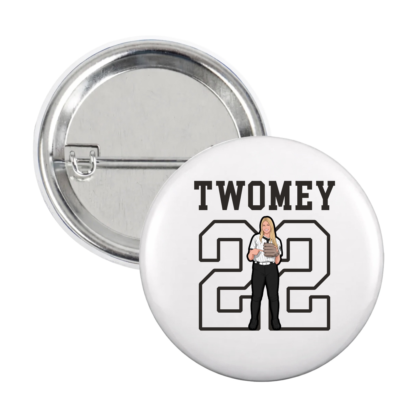 Game Day Button — Shirsey in White