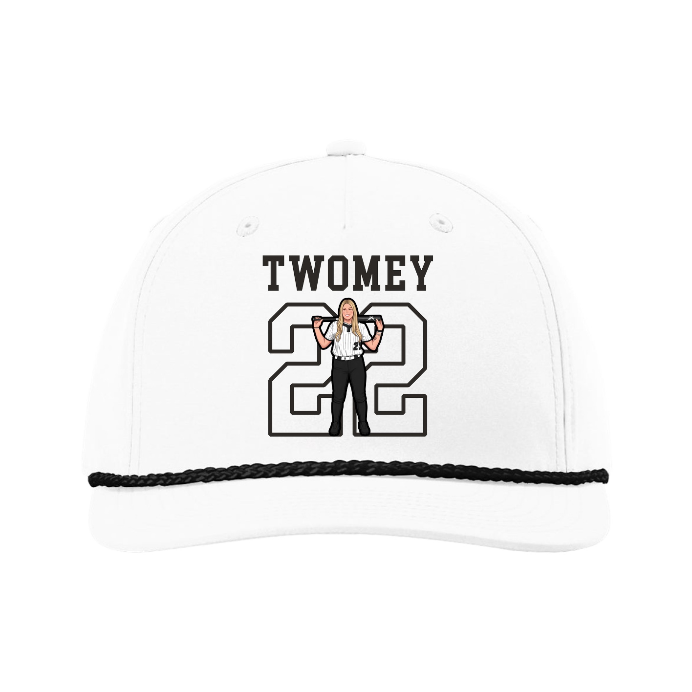 Five-Panel Classic Rope Cap — Shirsey in White