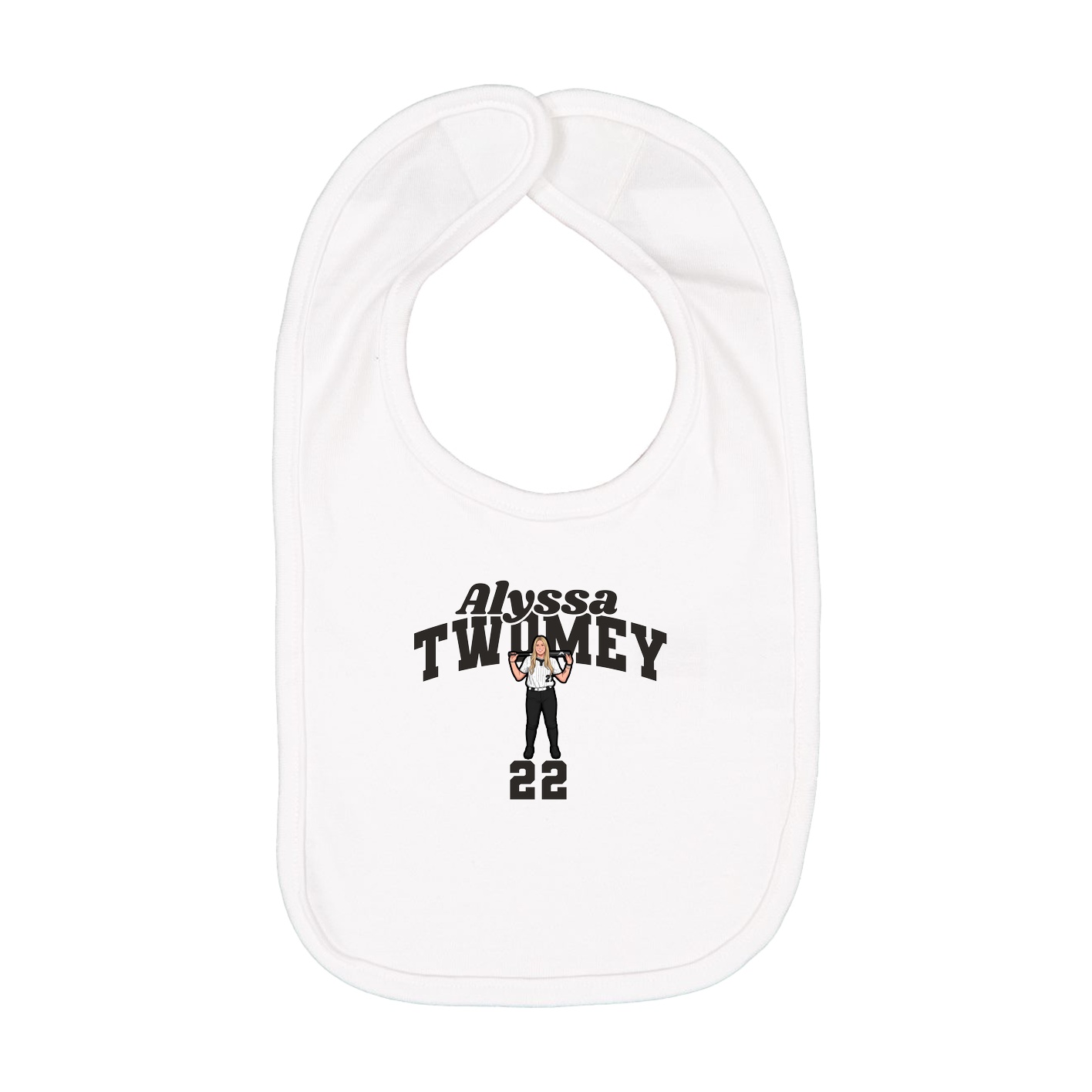 Infant Bib — Signature Arch in White