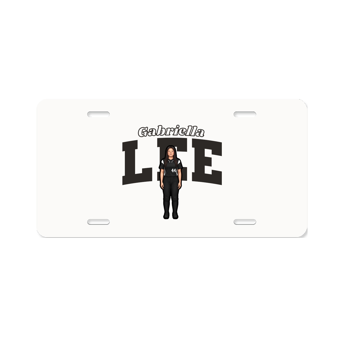 License Plate — Name Arch in Classic