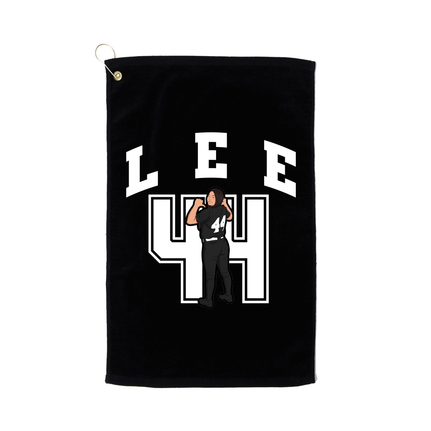 Golf Towel — Number in Black