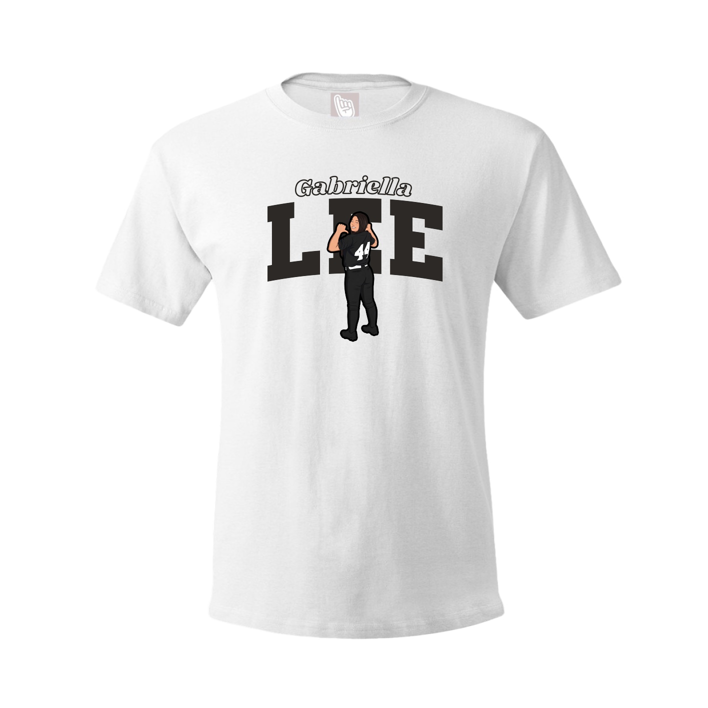 Youth Tee — Name Arch in White