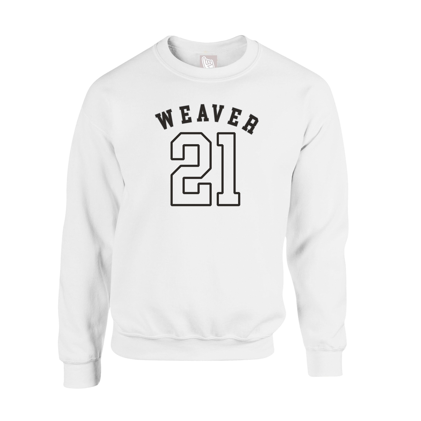 Fleece Crew — Shirsey Arch in White
