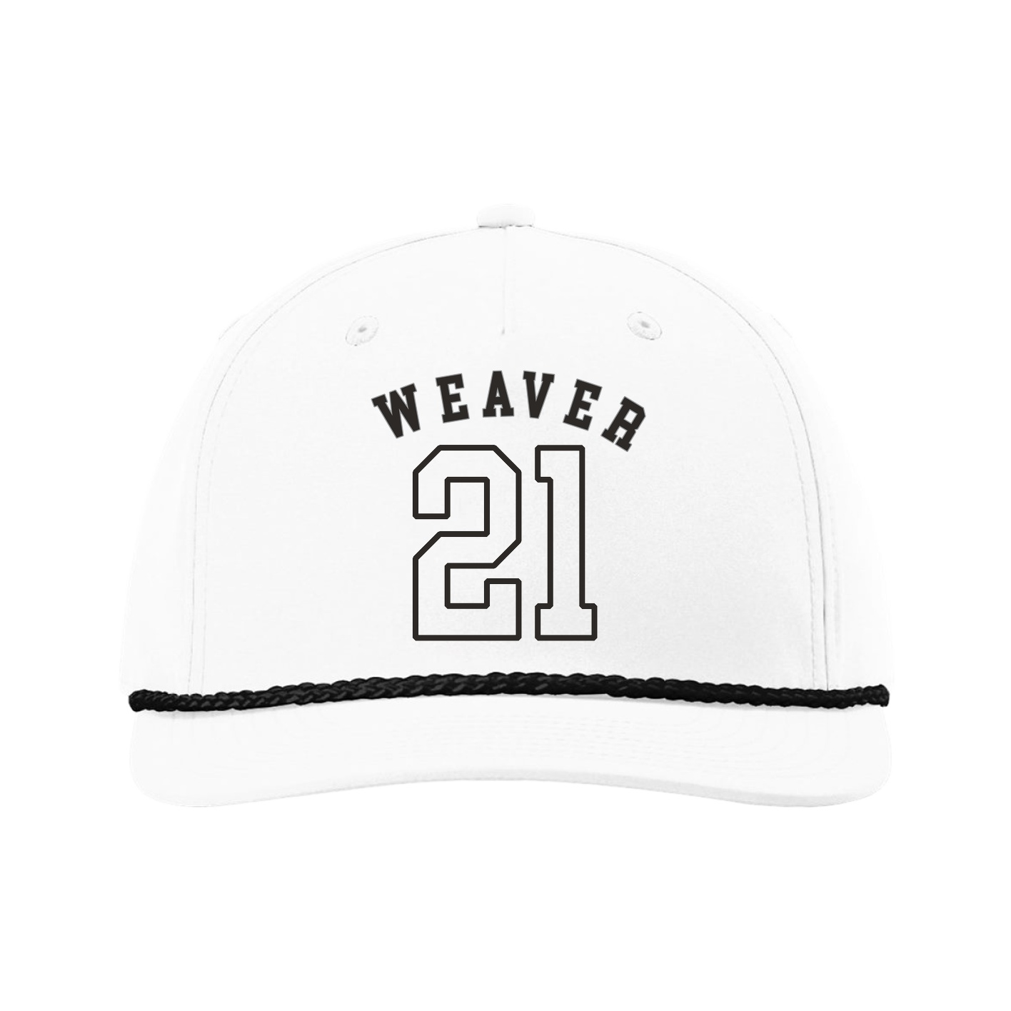 Five-Panel Classic Rope Cap — Shirsey Arch in White
