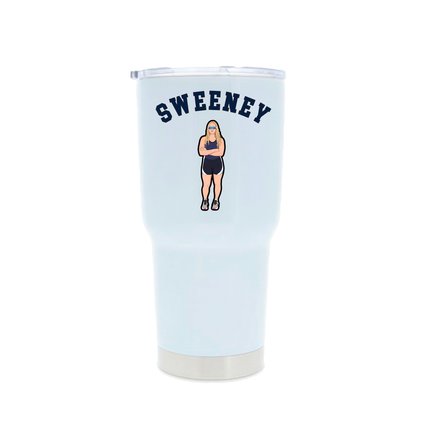 30oz Stainless Steel Tumbler — Shirsey Arch in White
