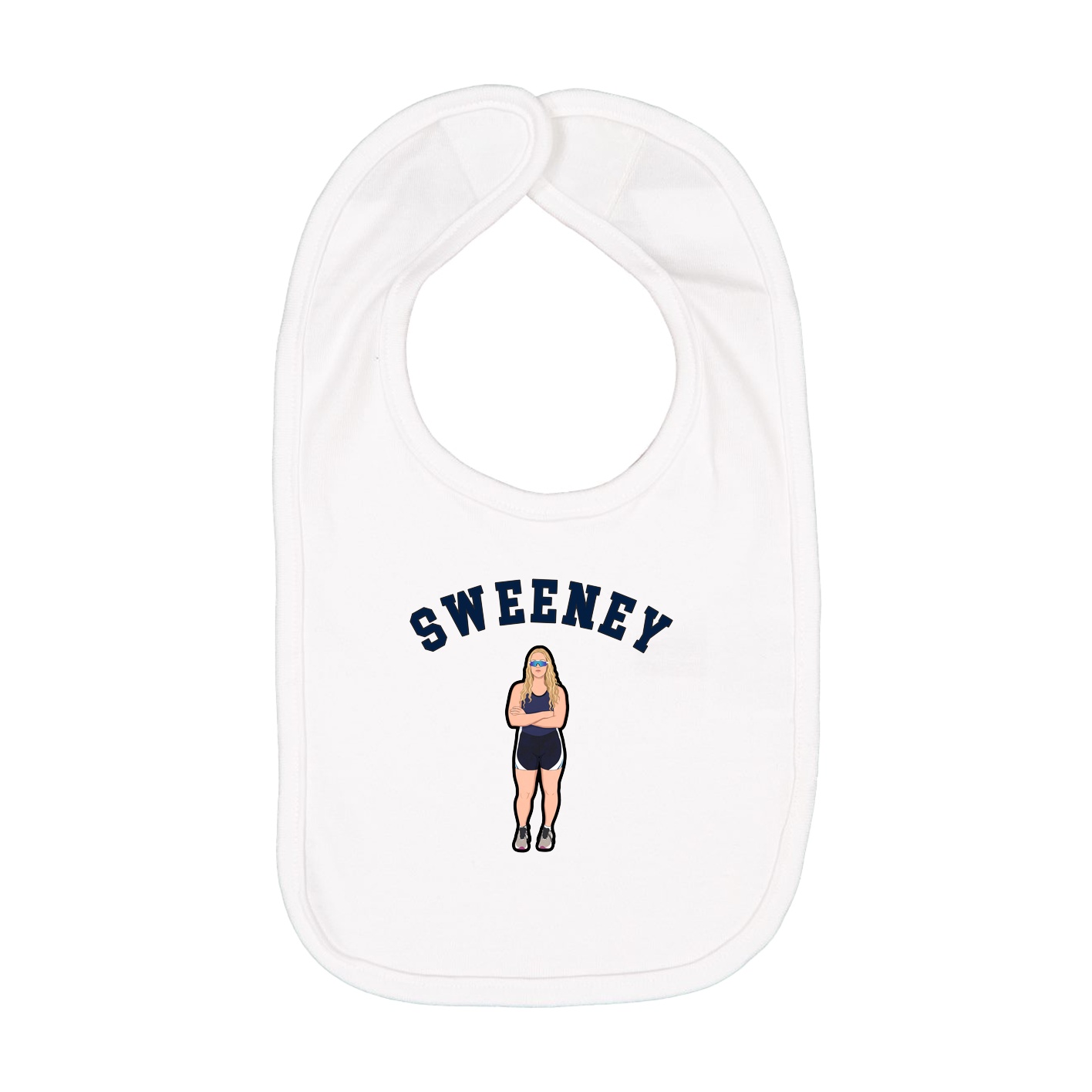 Infant Bib — Shirsey Arch in White