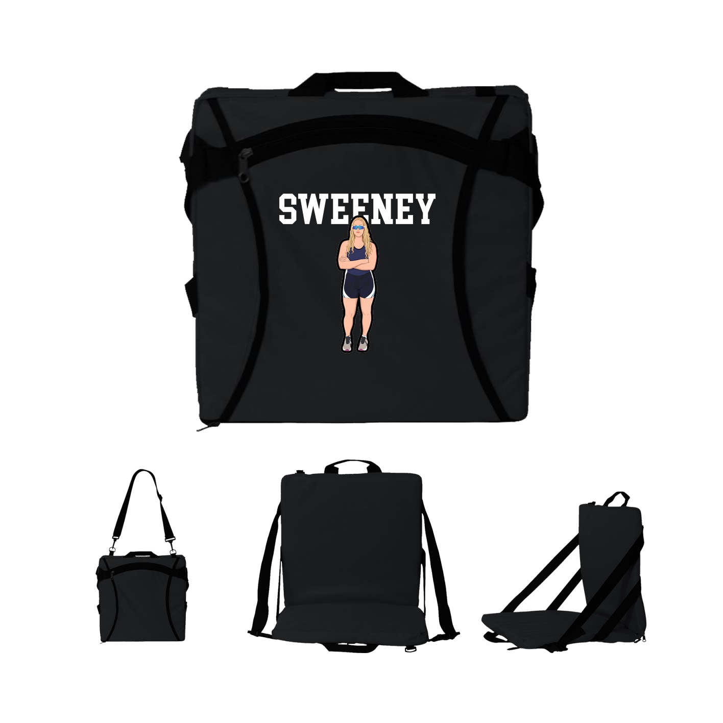 Folding Stadium Seat — Shirsey in Black