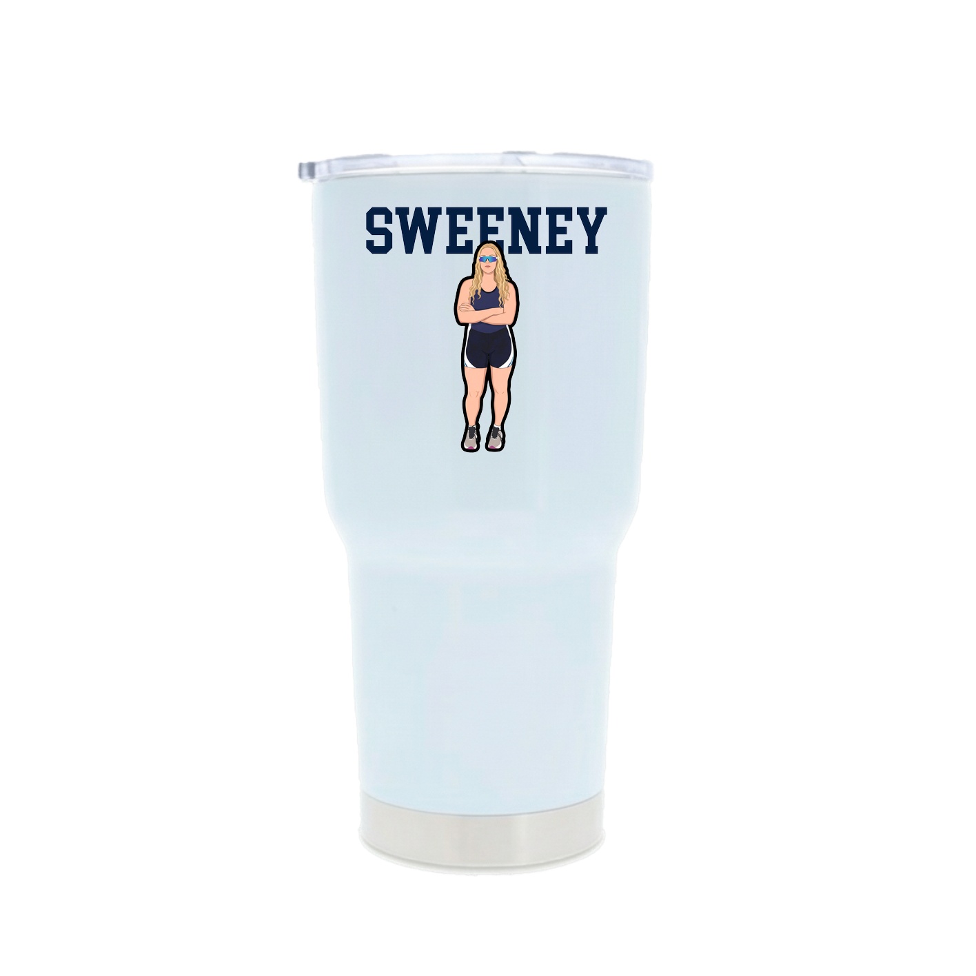30oz Stainless Steel Tumbler — Shirsey in White