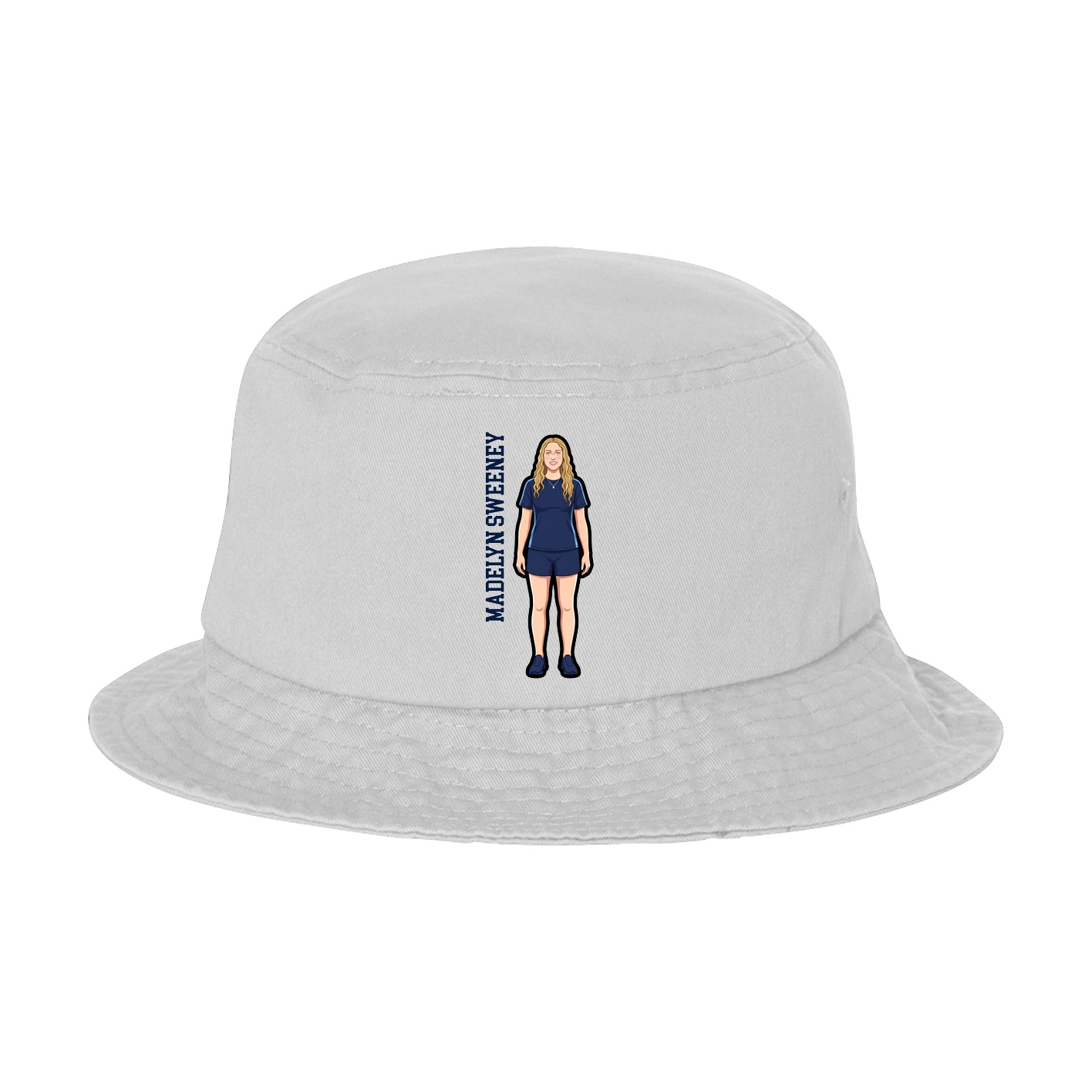 Bucket Cap — Name Vertical in White