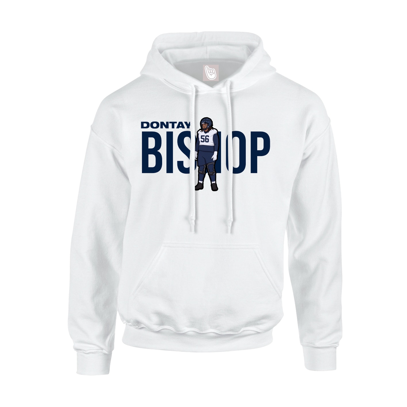 Youth Hoodie — Player Name in White