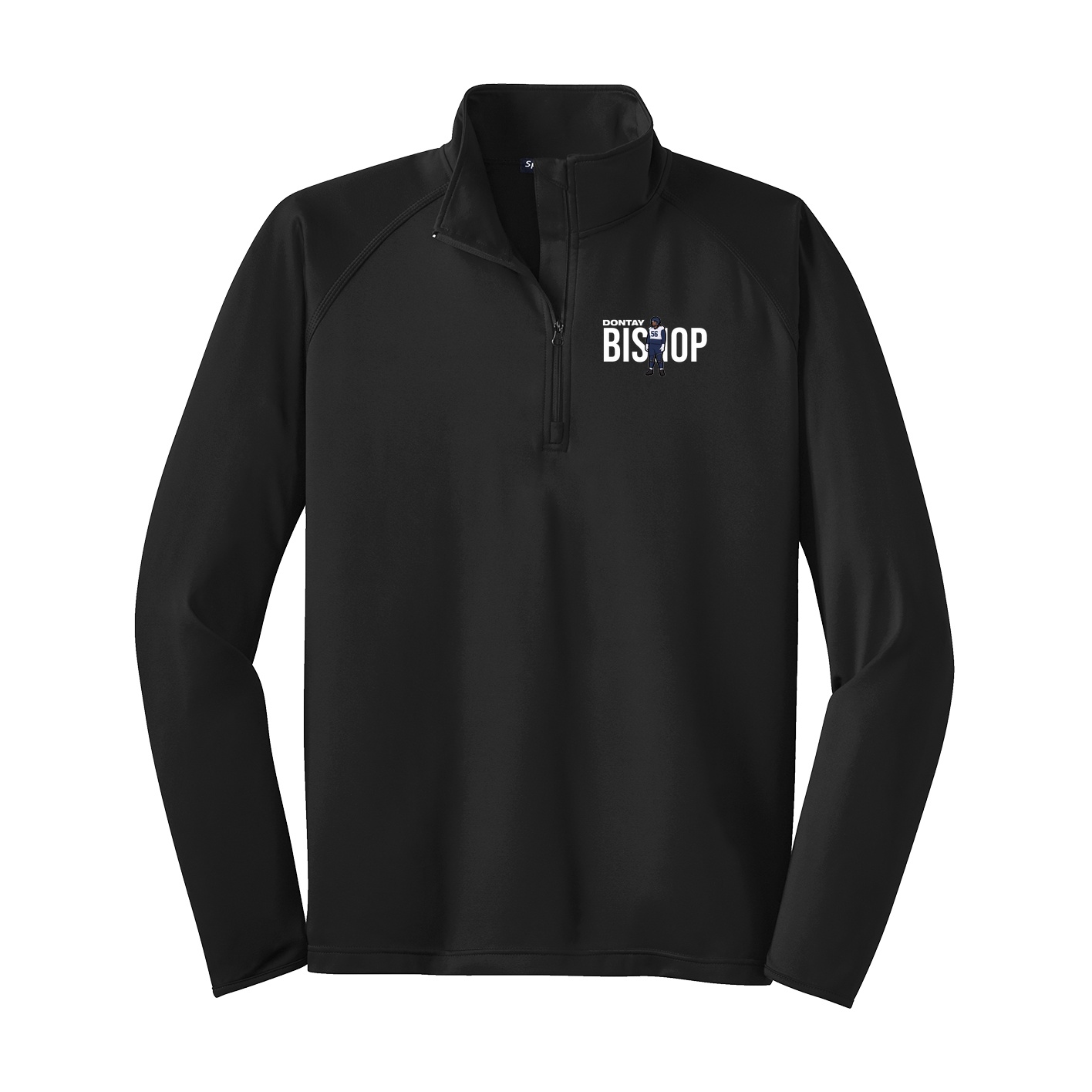 Q-Zip Pullover — Player Name in Black