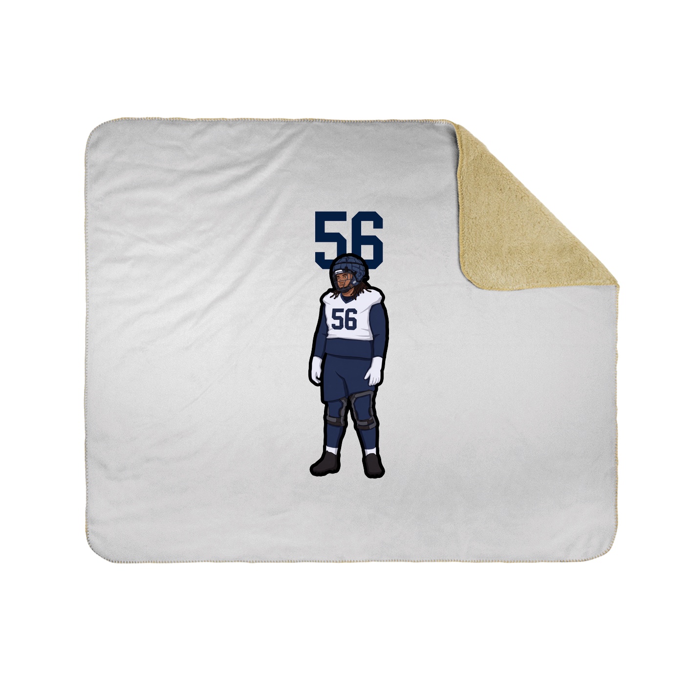 Throw Blanket — Number Top in White
