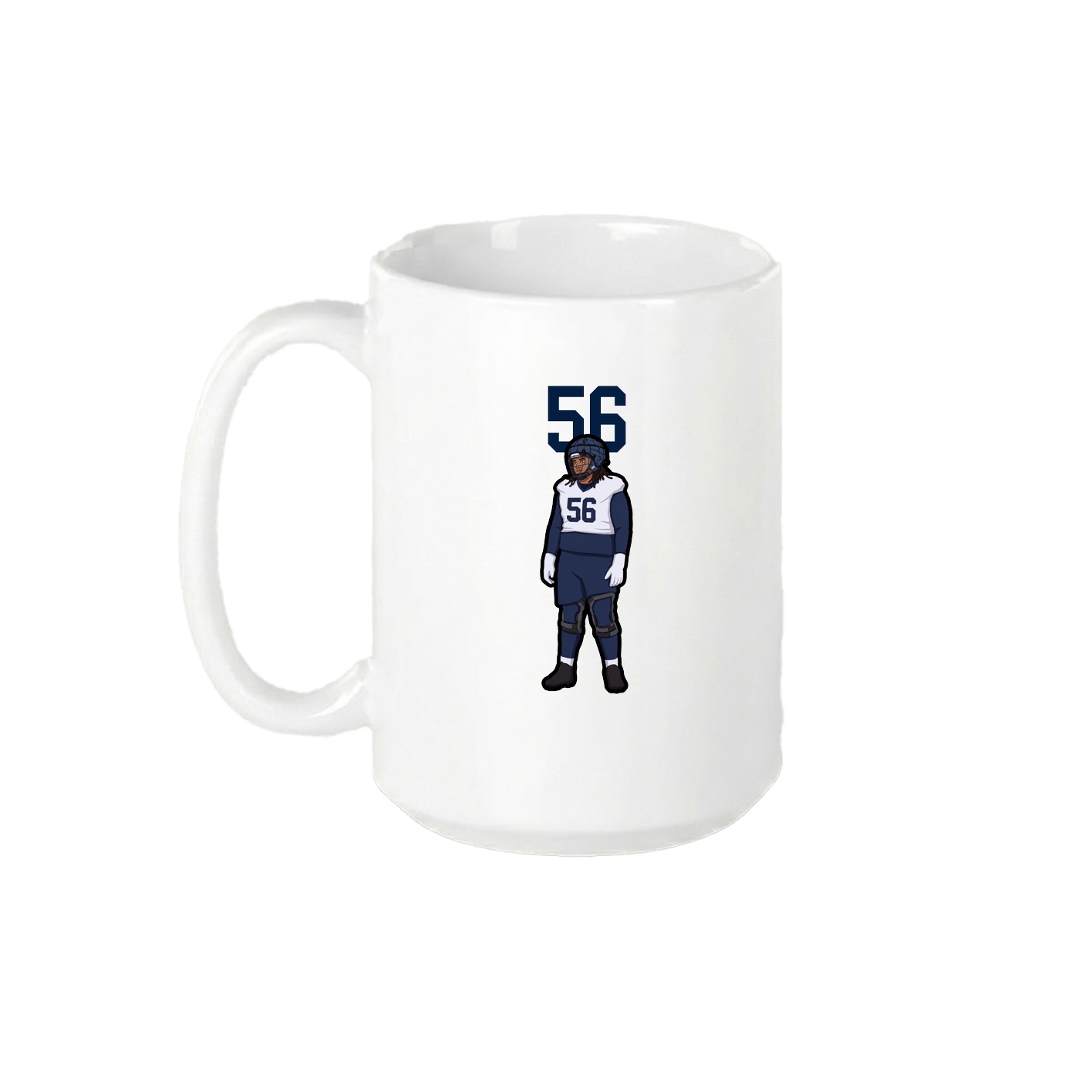 15oz Coffee Mug — Number Top in White