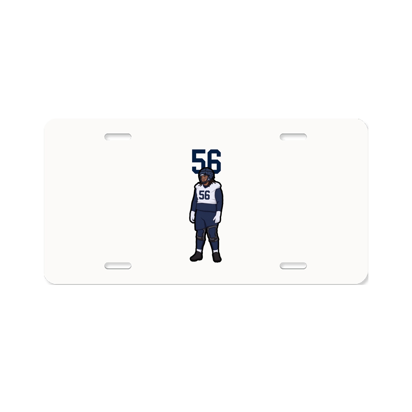 License Plate — Number Top in Classic