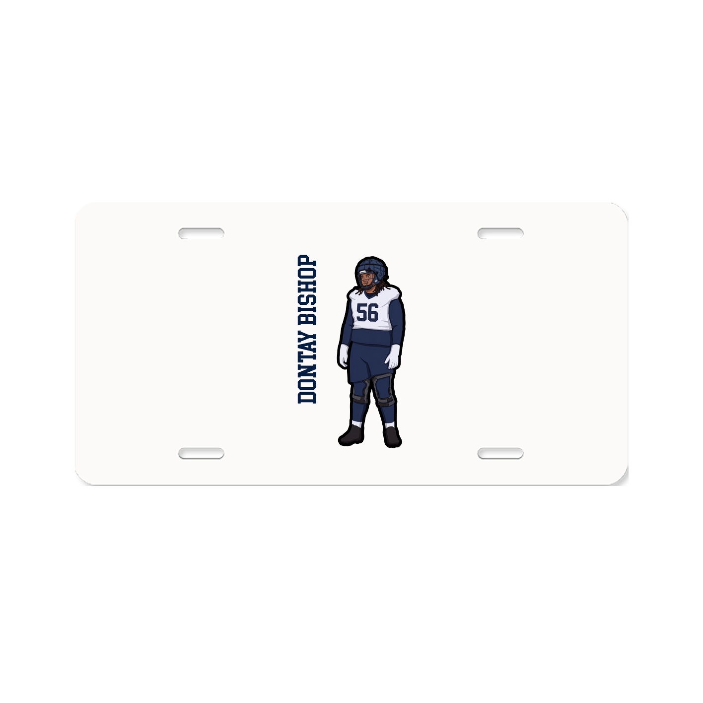 License Plate — Name Vertical in Classic