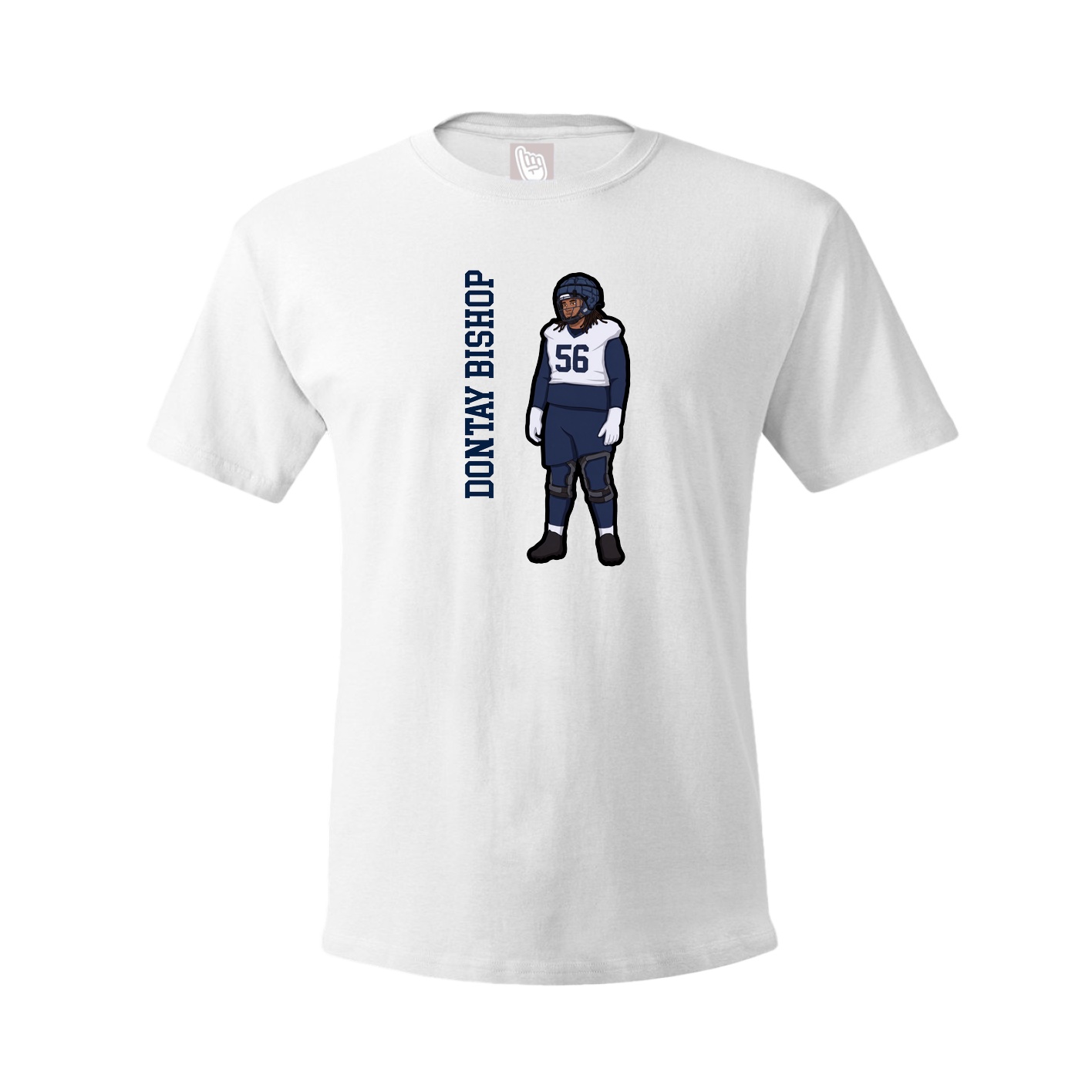 Tee — Name Vertical in White