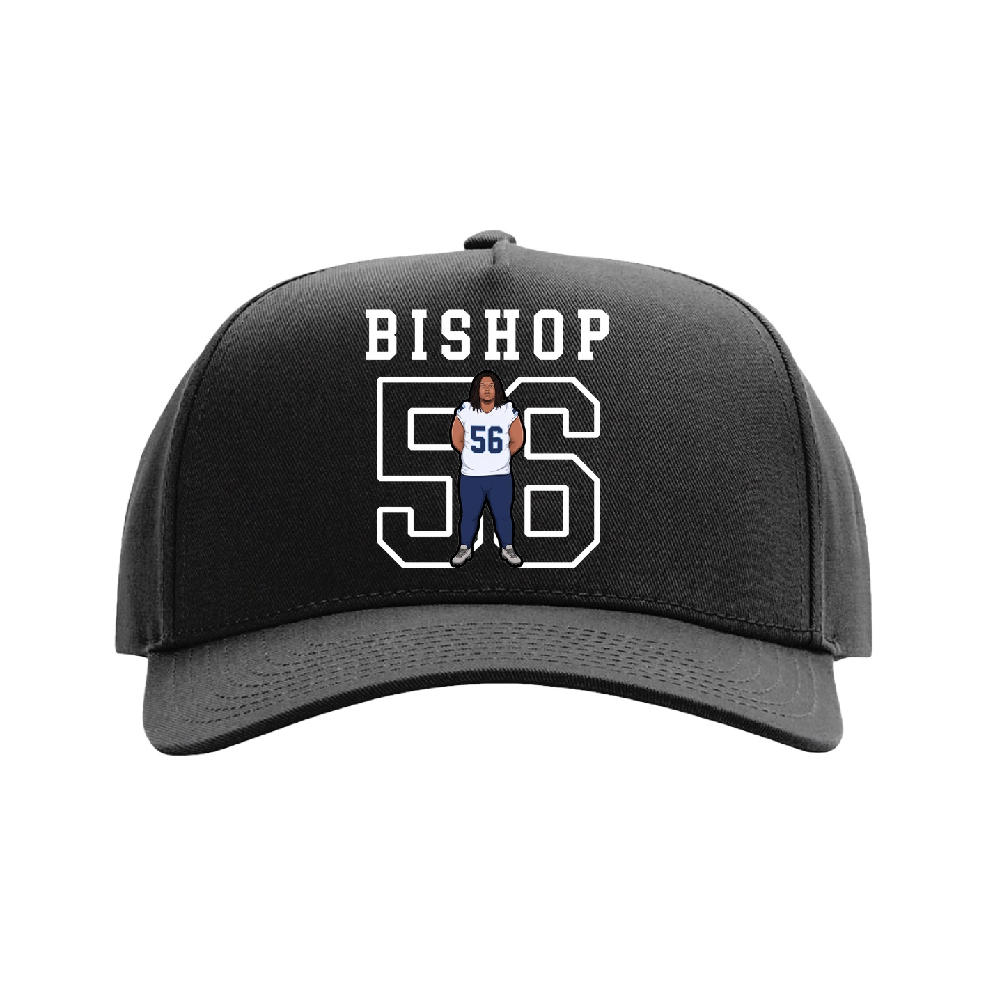 Full Fabric Five-Panel Champ Cap — Shirsey in Black
