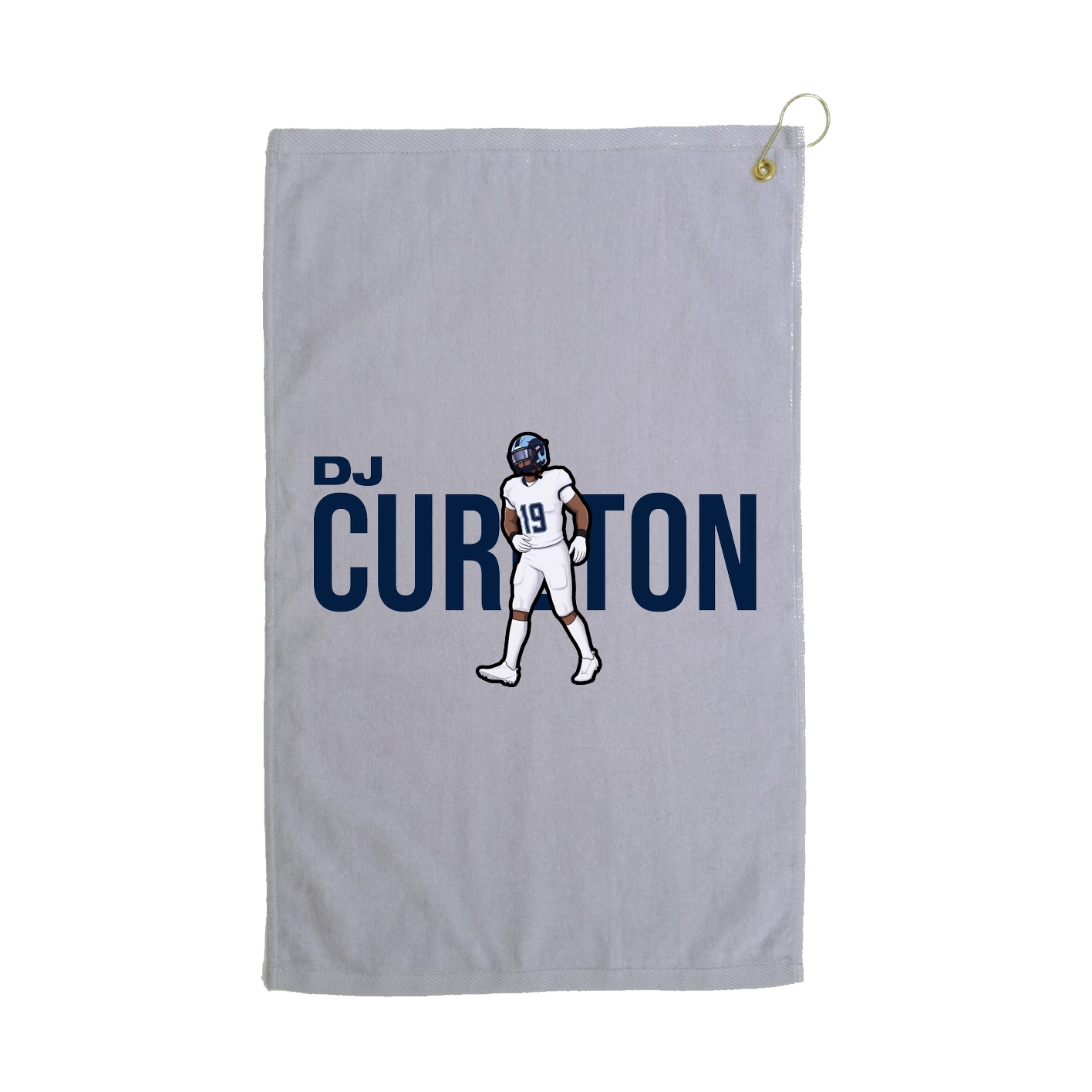 Golf Towel — Player Name in Grey