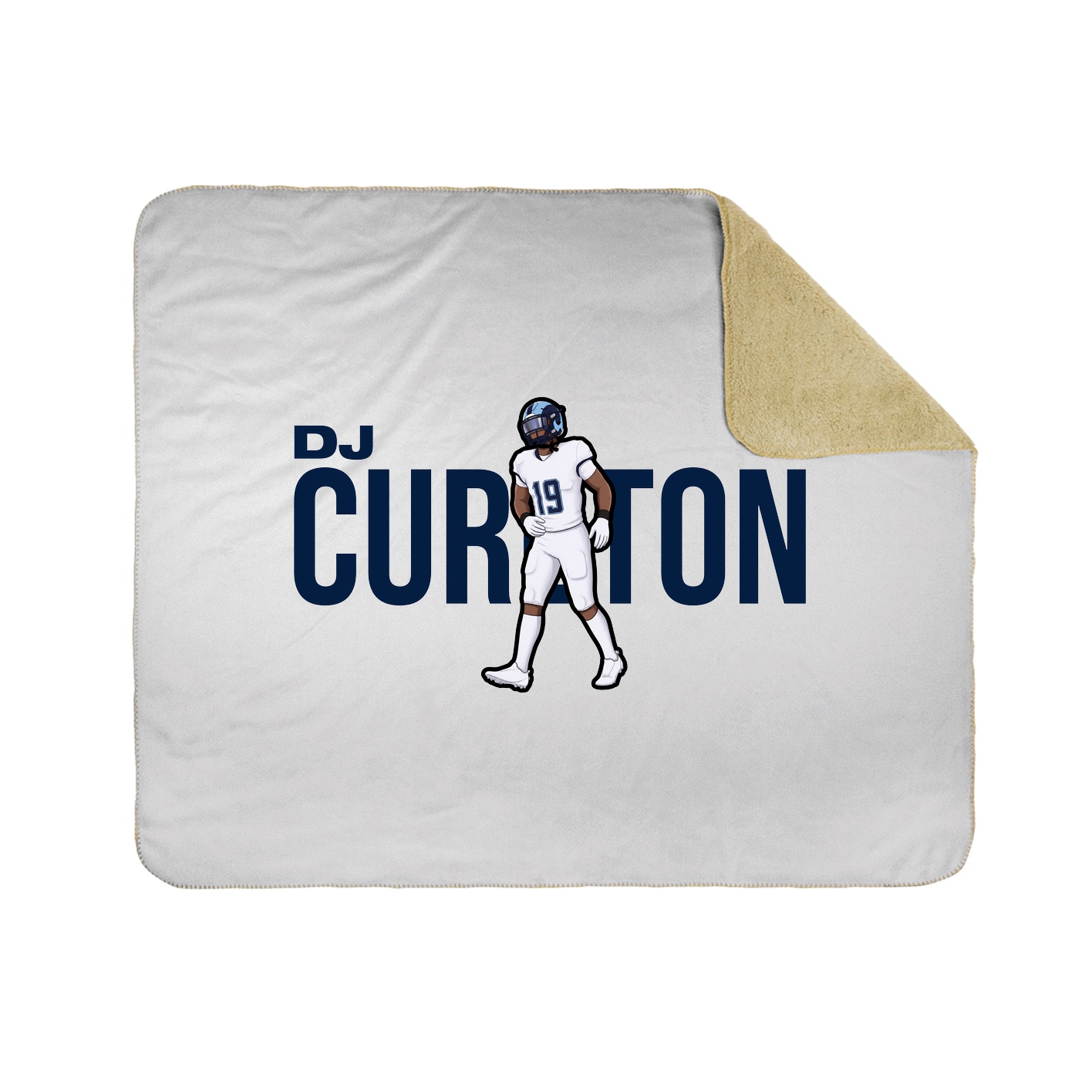 Throw Blanket — Player Name in White
