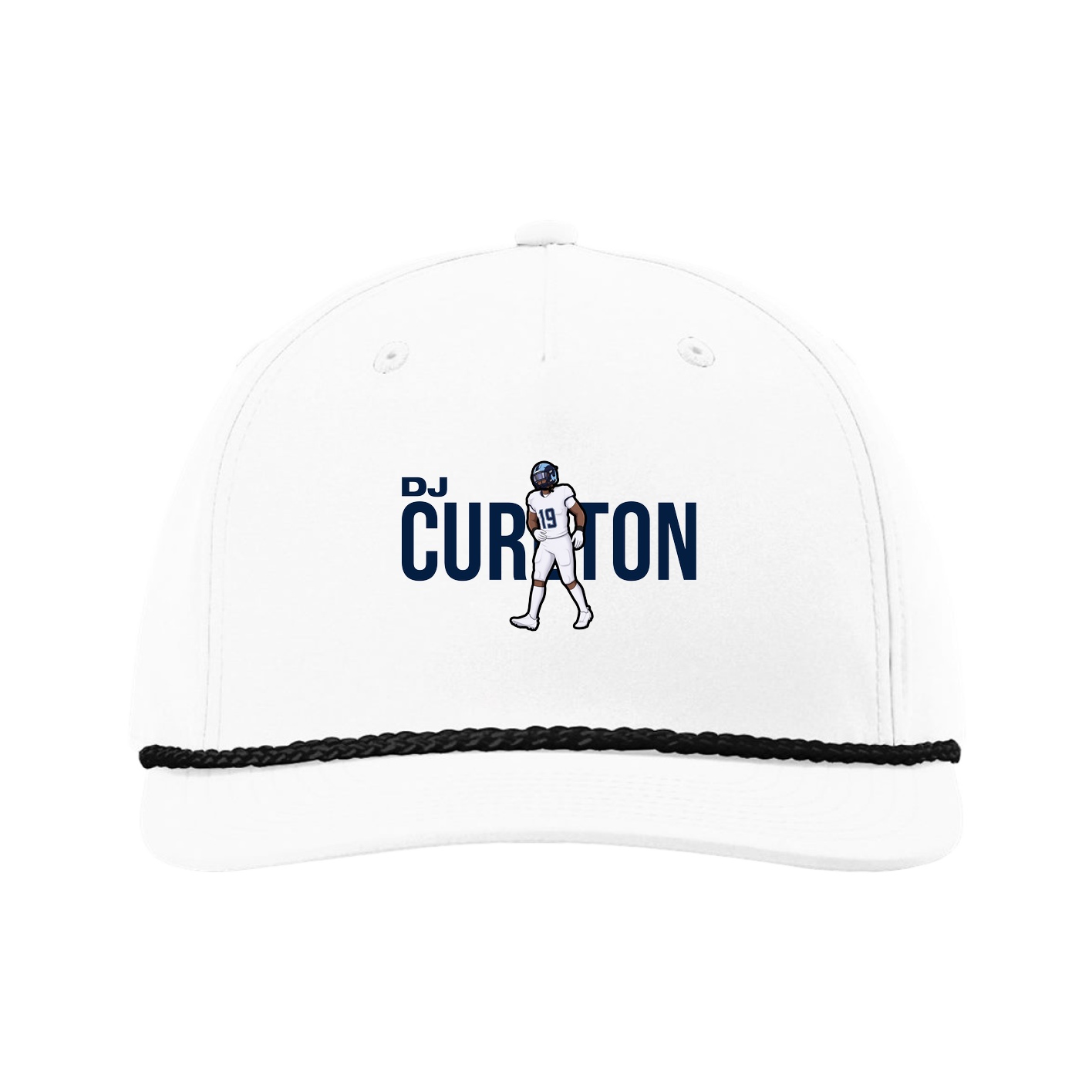 Five-Panel Classic Rope Cap — Player Name in White