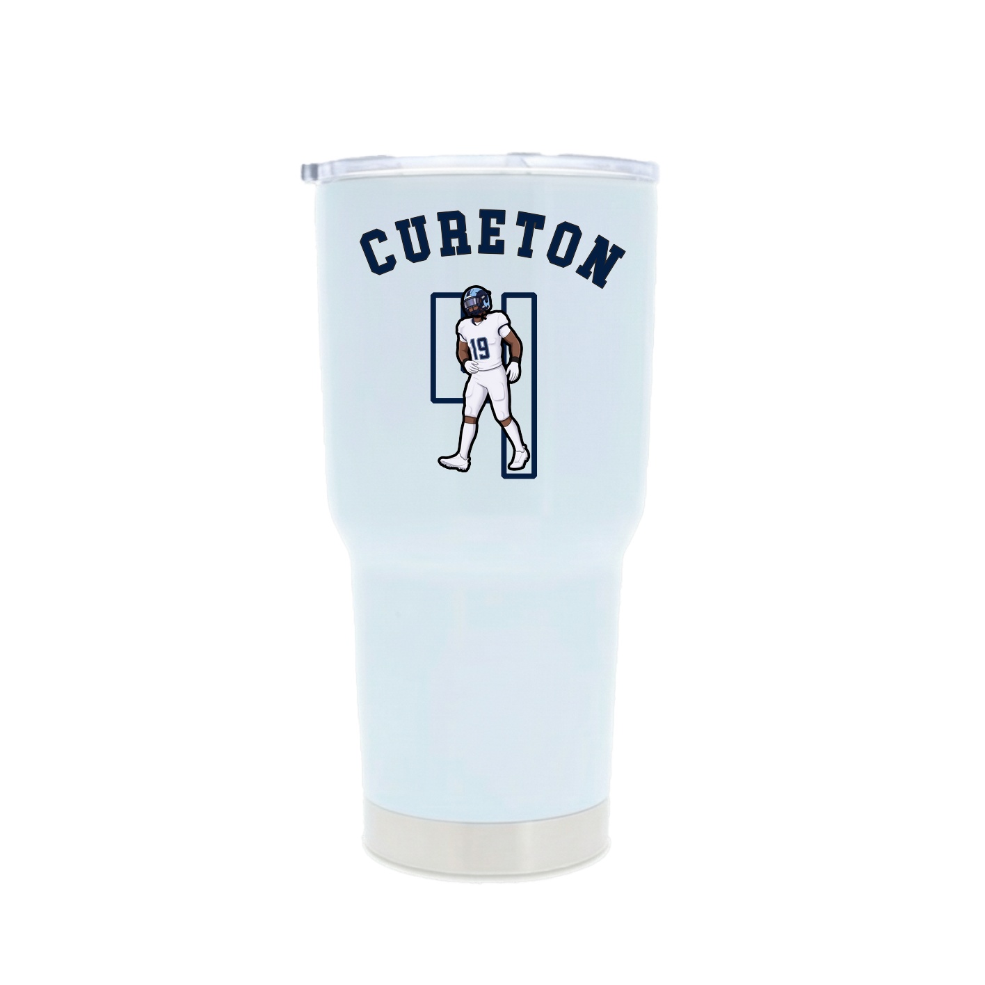 30oz Stainless Steel Tumbler — Shirsey Arch in White