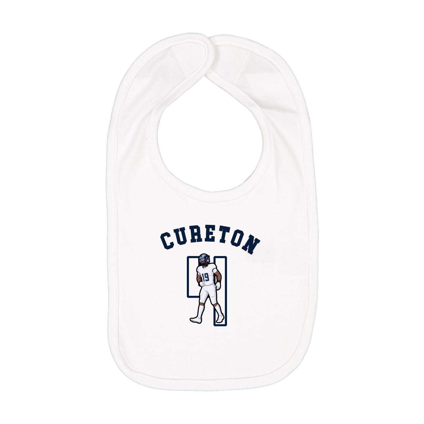 Infant Bib — Shirsey Arch in White
