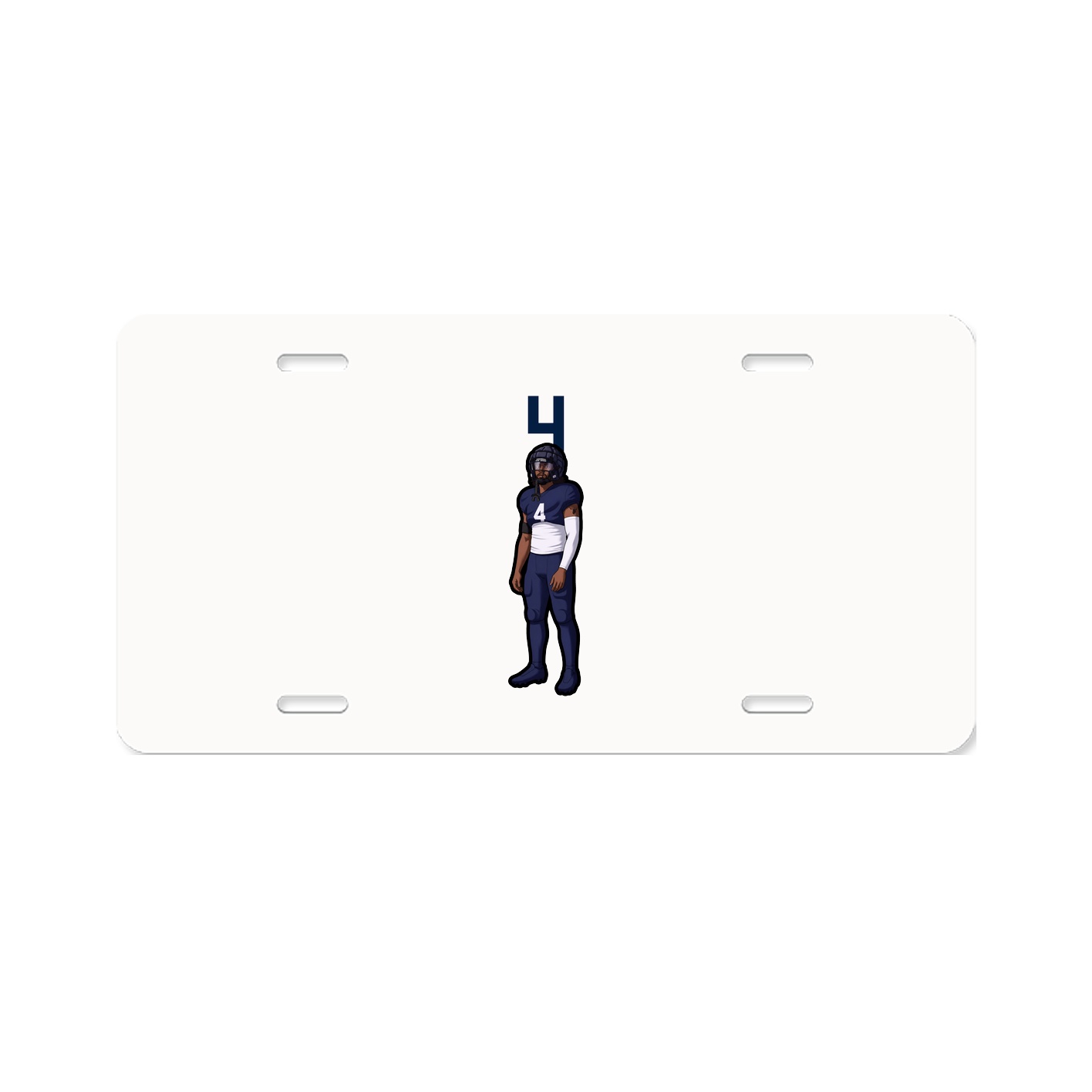 License Plate — Number Top in Classic