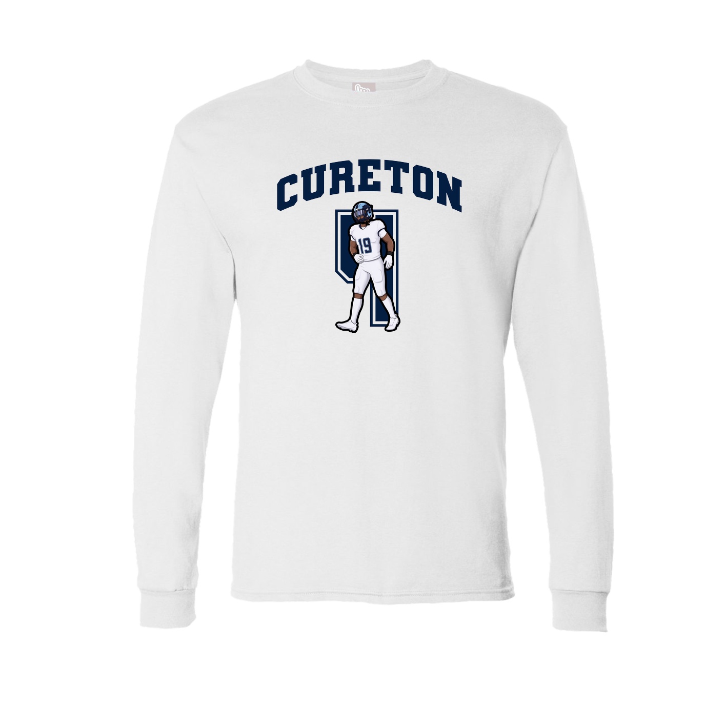 Long Sleeve Tee — Number in White