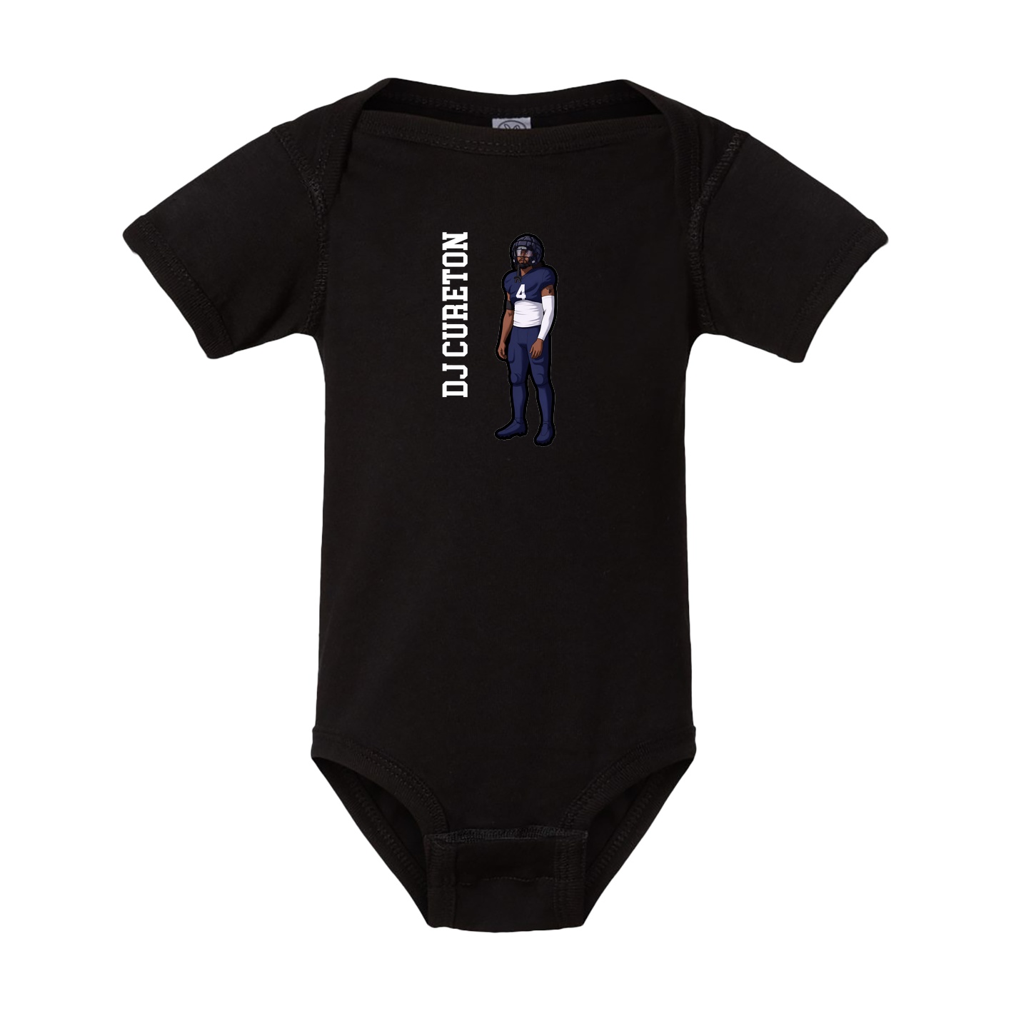 Baby Onesie — Name Vertical in Black