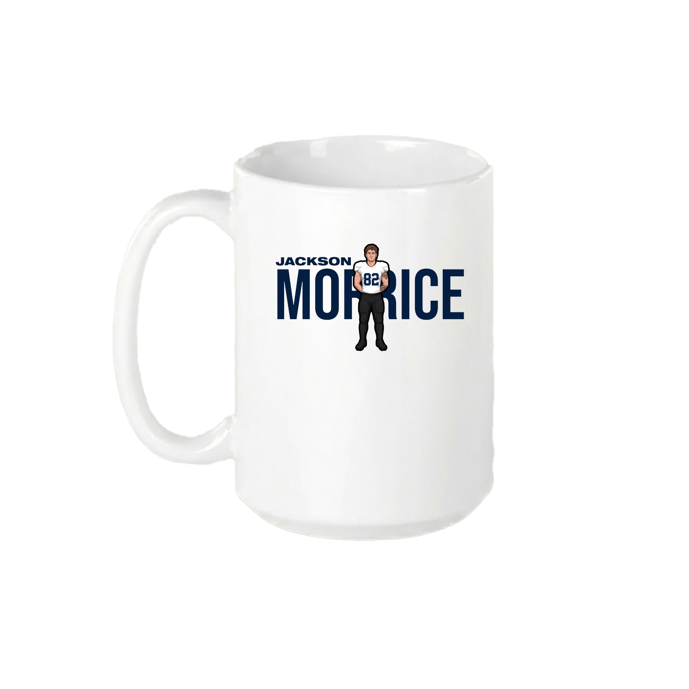 15oz Coffee Mug — Player Name in White