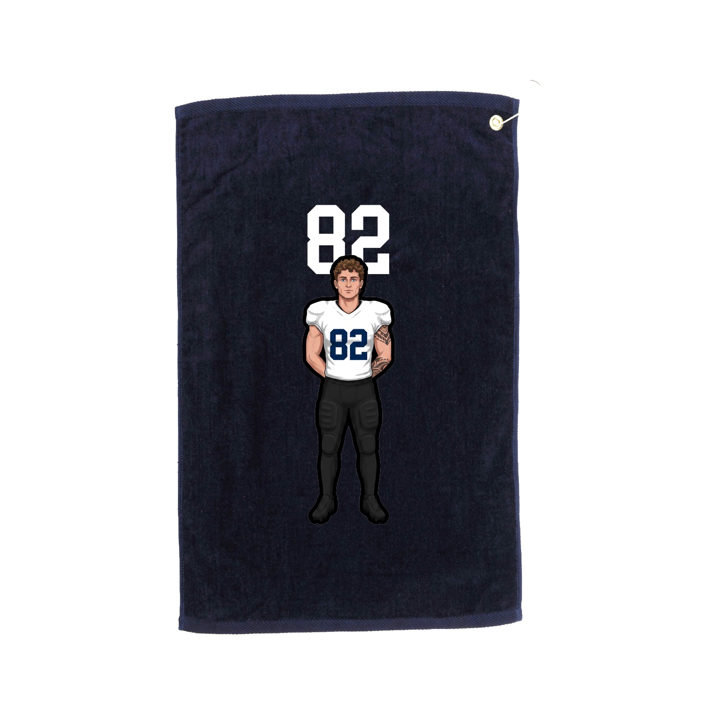Golf Towel — Number Top in Navy