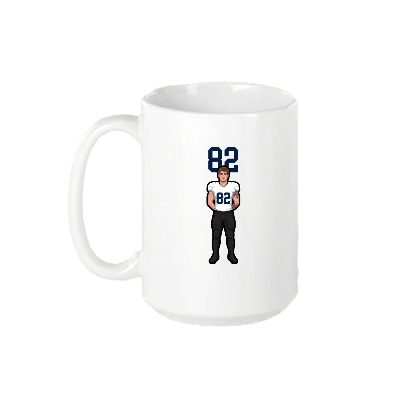 15oz Coffee Mug — Number Top in White