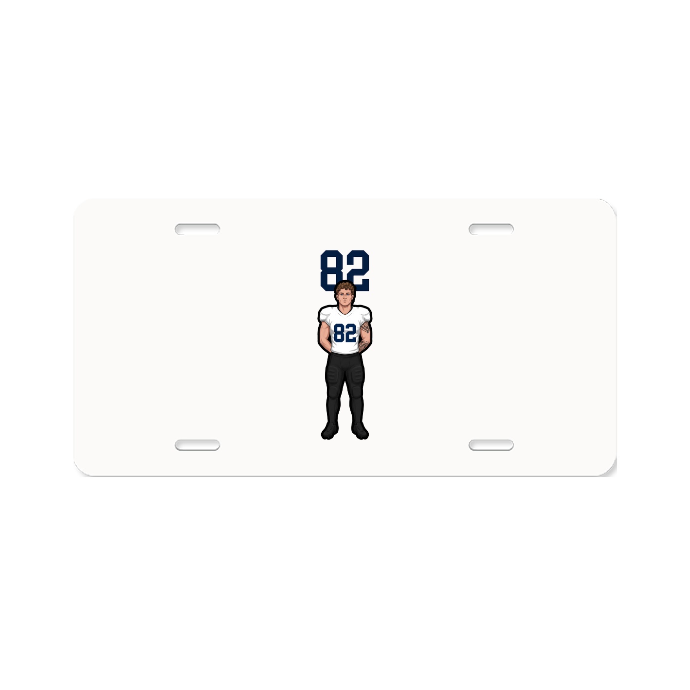 License Plate — Number Top in Classic