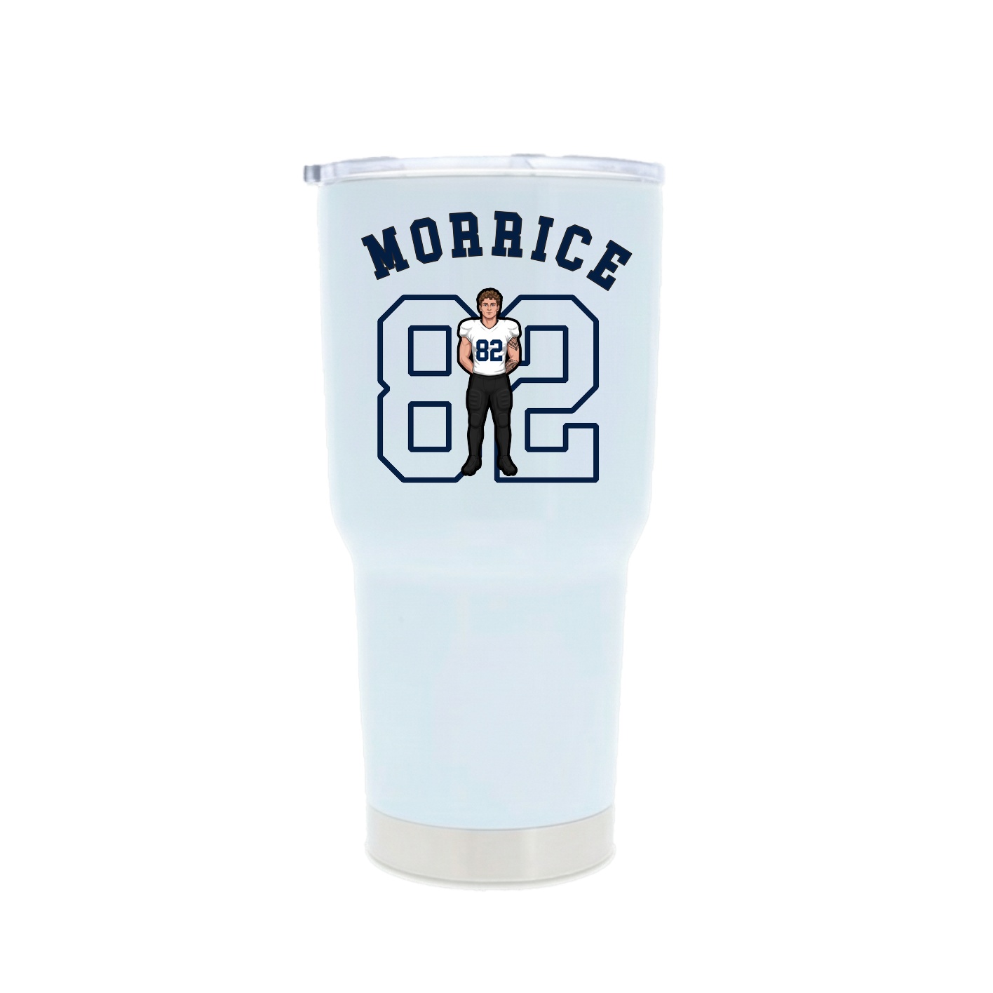 30oz Stainless Steel Tumbler — Shirsey Arch in White