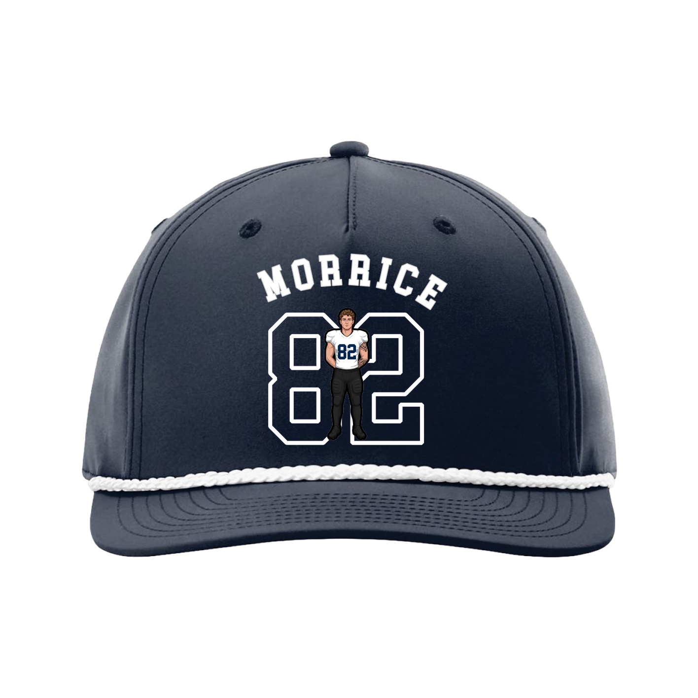 Five-Panel Classic Rope Cap — Shirsey Arch in Navy