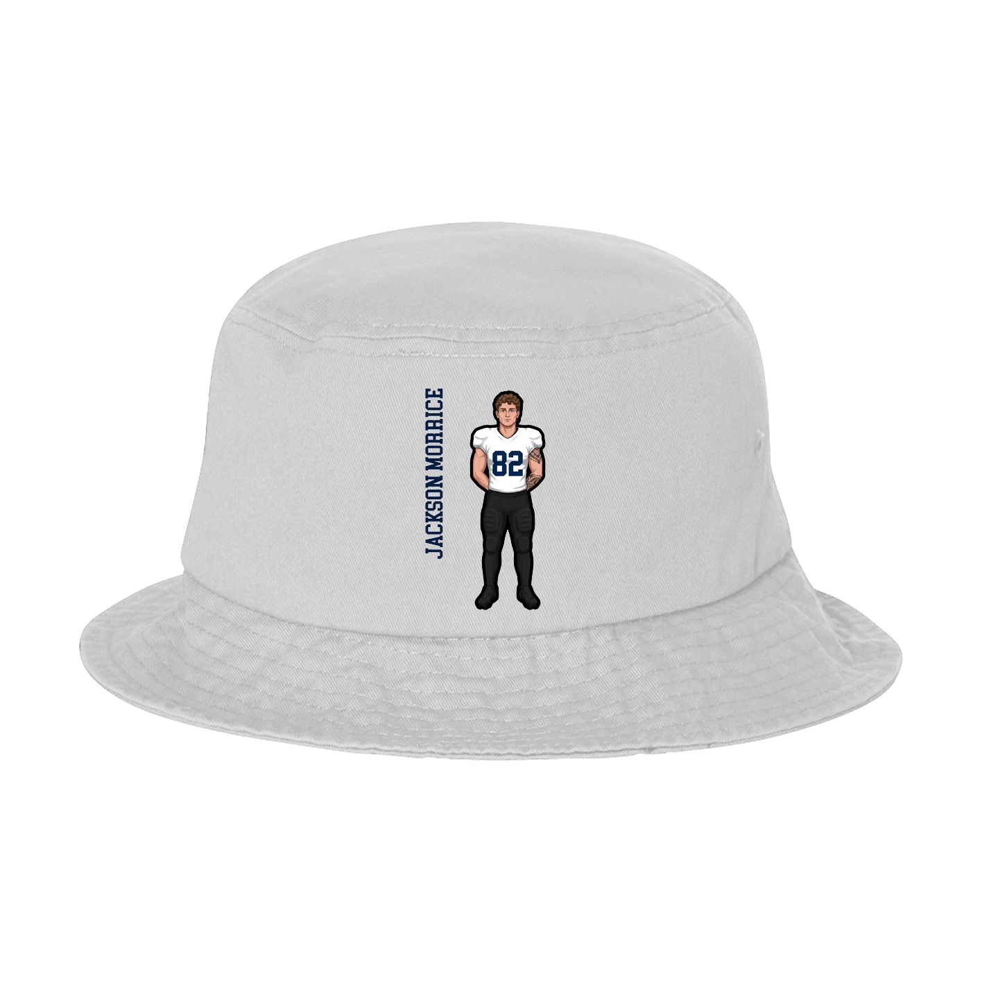 Bucket Cap — Name Vertical in White
