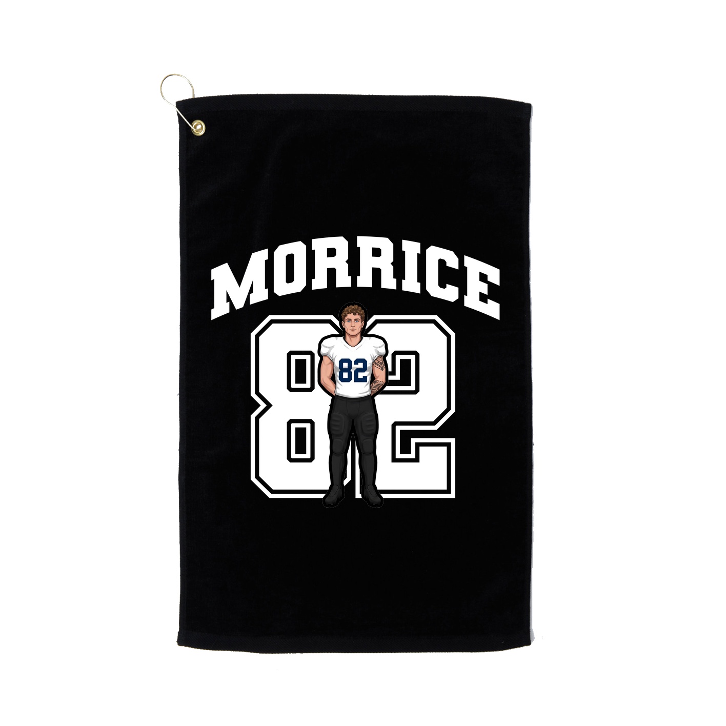 Golf Towel — Number in Black