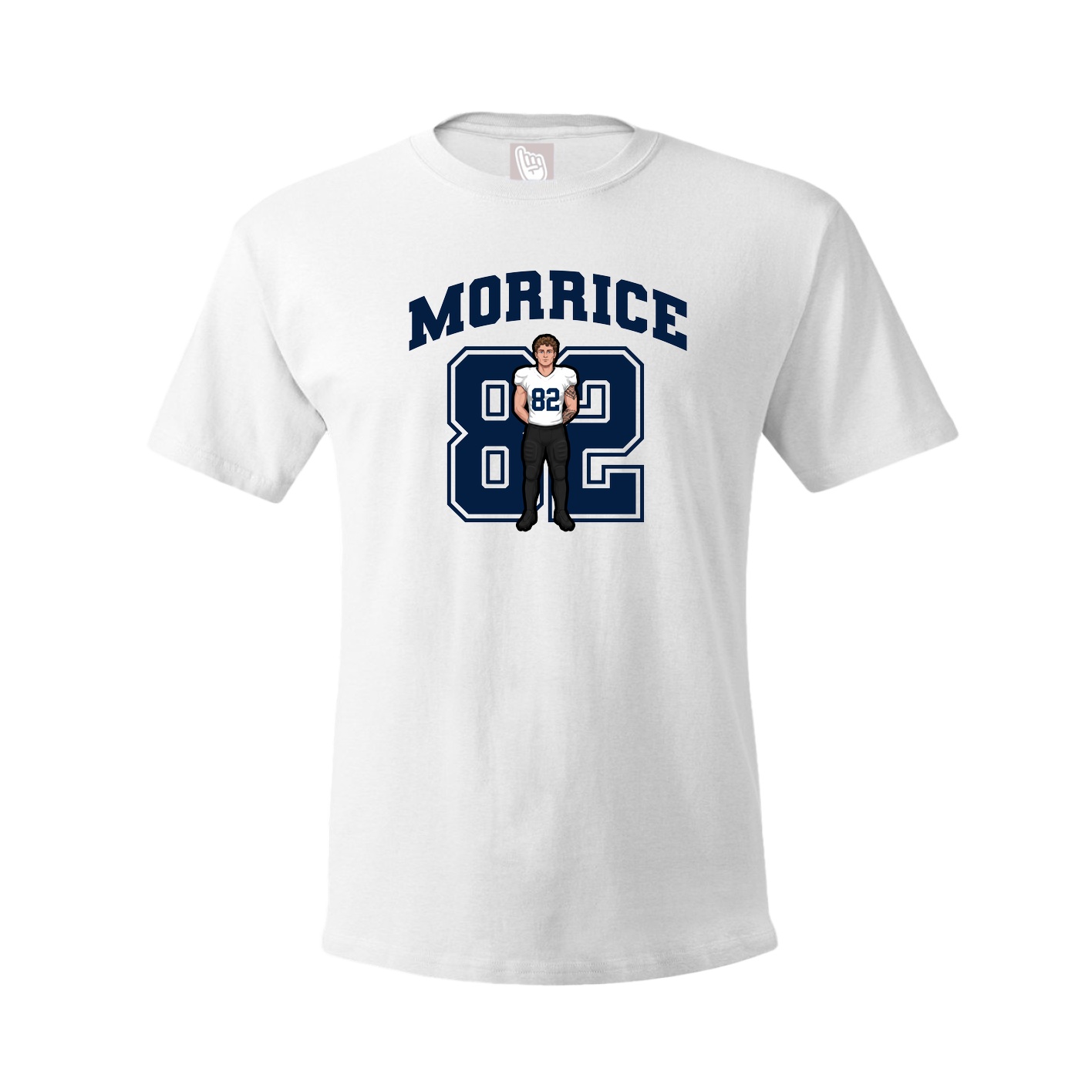 Youth Tee — Number in White