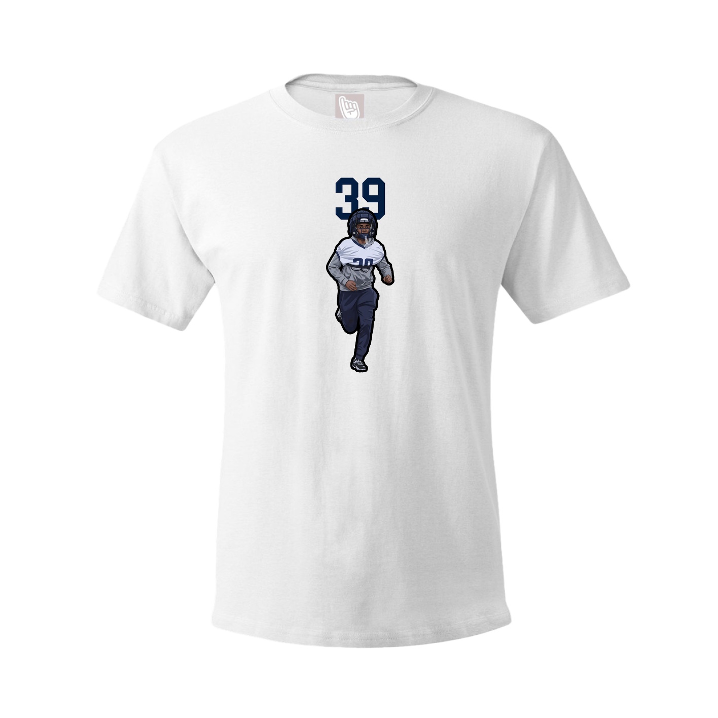 Youth Tee — Number Top in White