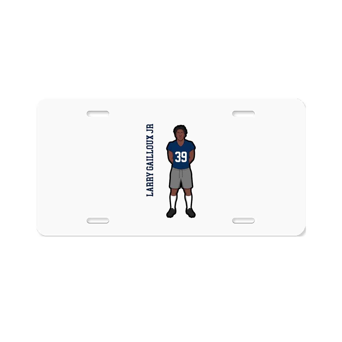 License Plate — Name Vertical in Classic