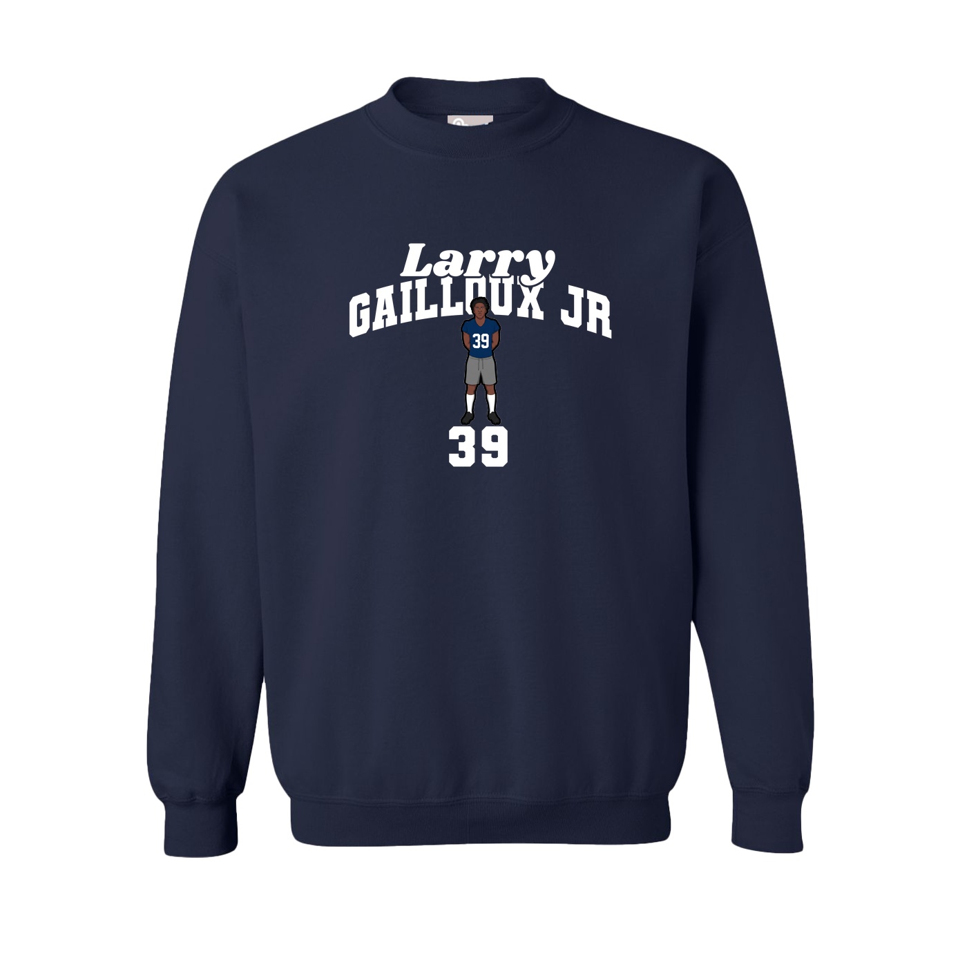 Fleece Crew — Signature Arch in Navy