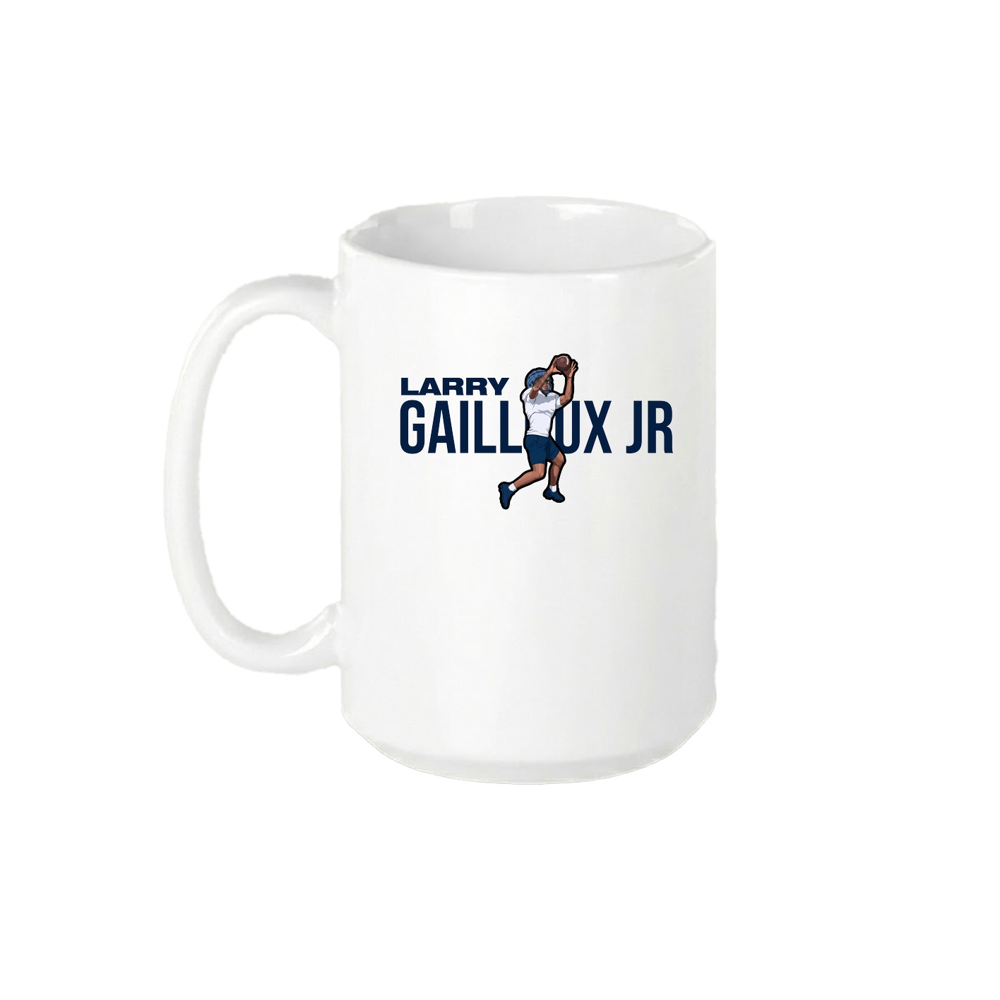 15oz Coffee Mug — Player Name in White