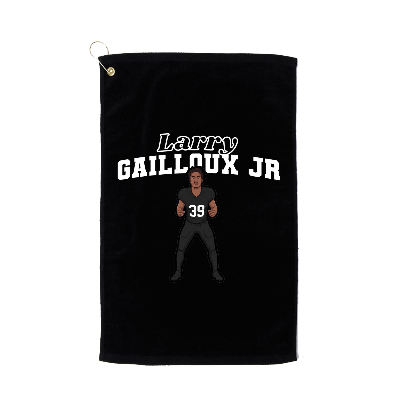 Golf Towel — Name Arch in Black