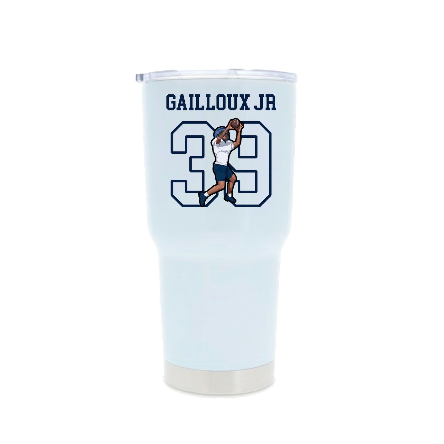 30oz Stainless Steel Tumbler — Shirsey in White