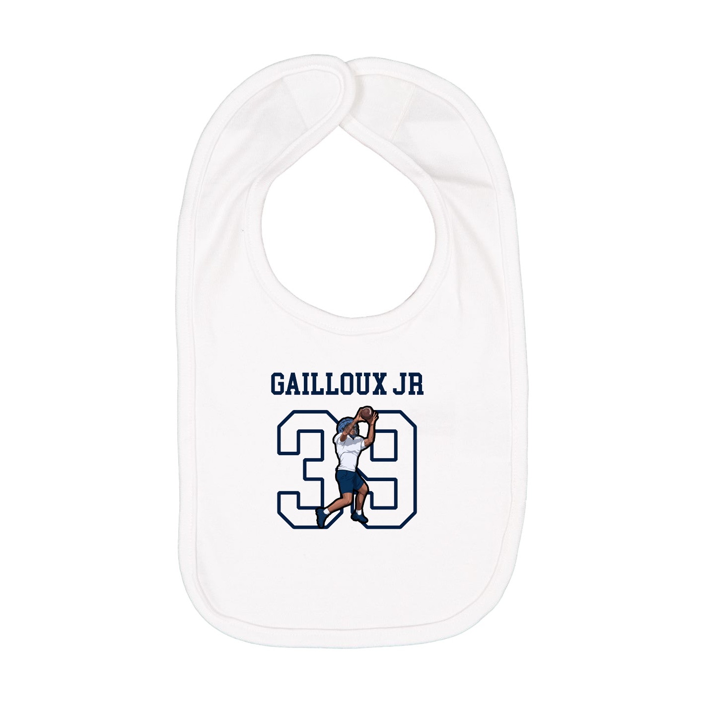 Infant Bib — Shirsey in White