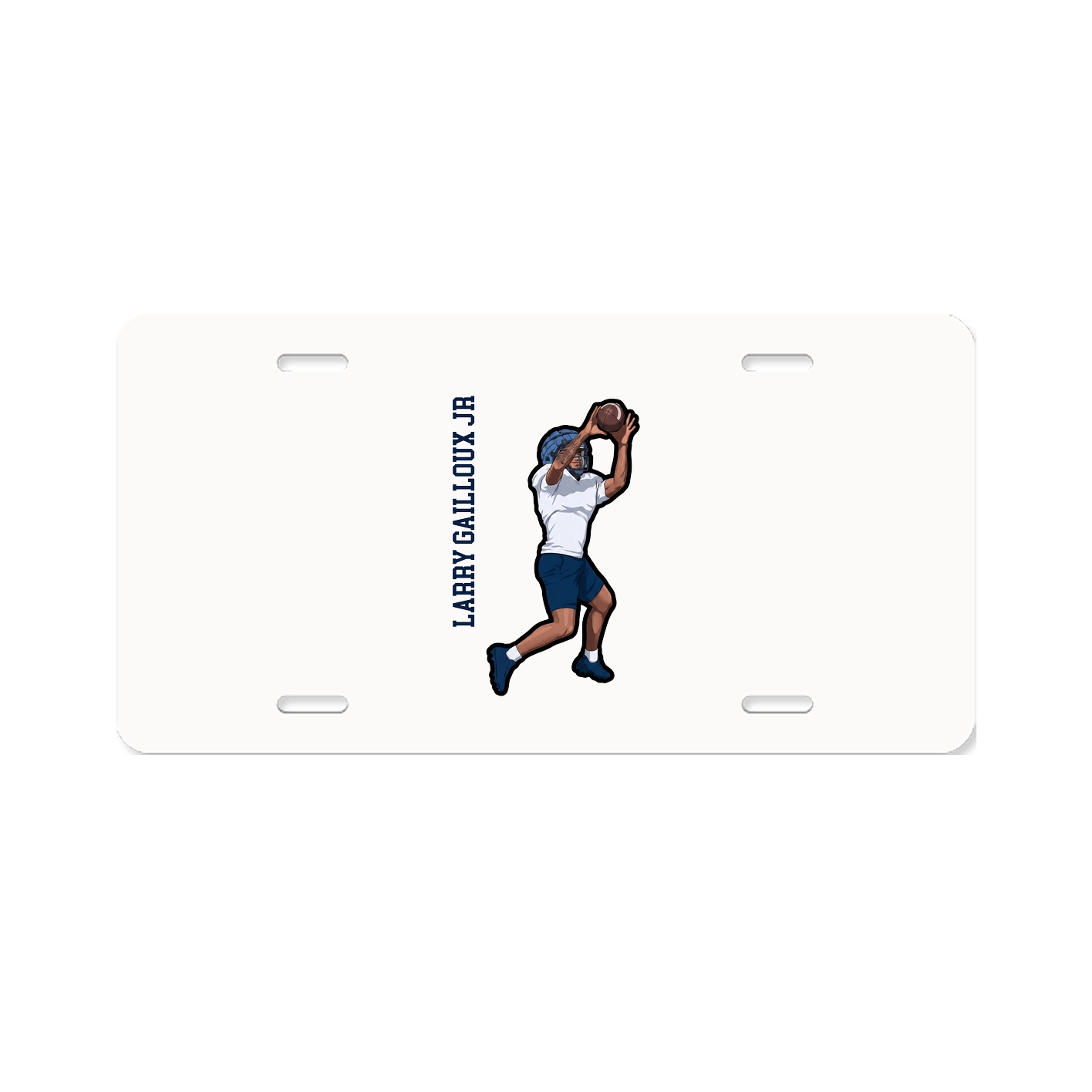 License Plate — Name Vertical in Classic