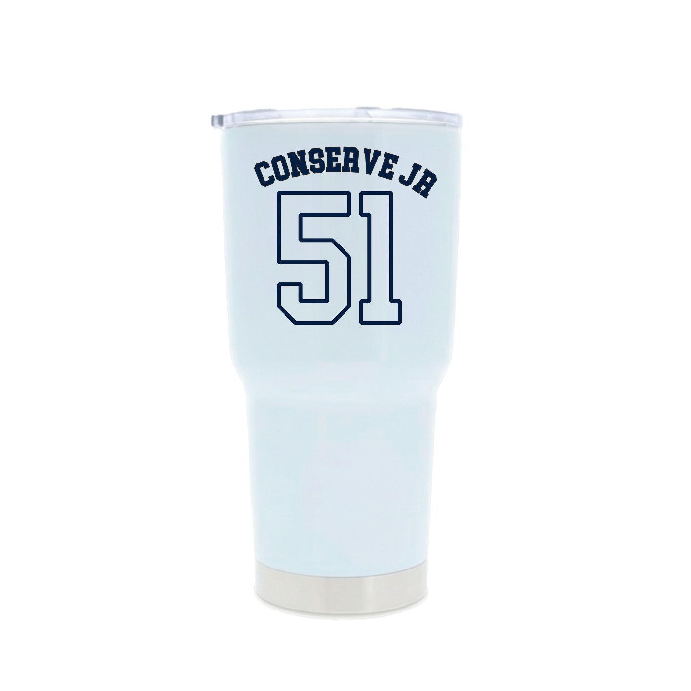 30oz Stainless Steel Tumbler — Shirsey Arch in White